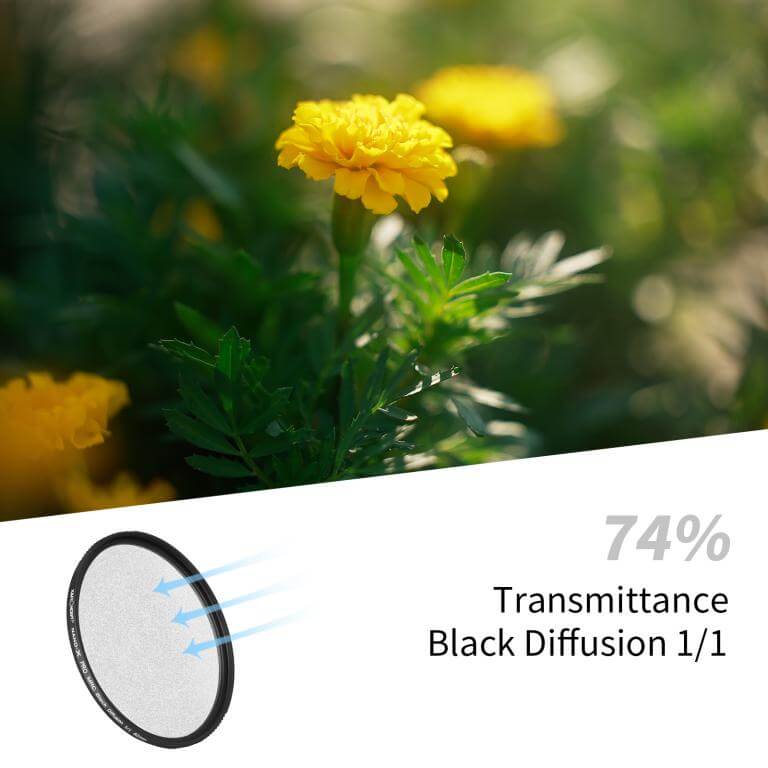  K&F Concept Black Diffusion 1/1 -suodatin Nano-X