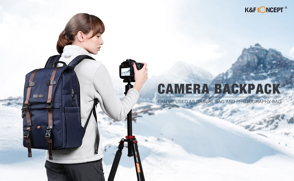  K&F Concept Kameraryggsäck svart med uttagbar innerskydd/insats