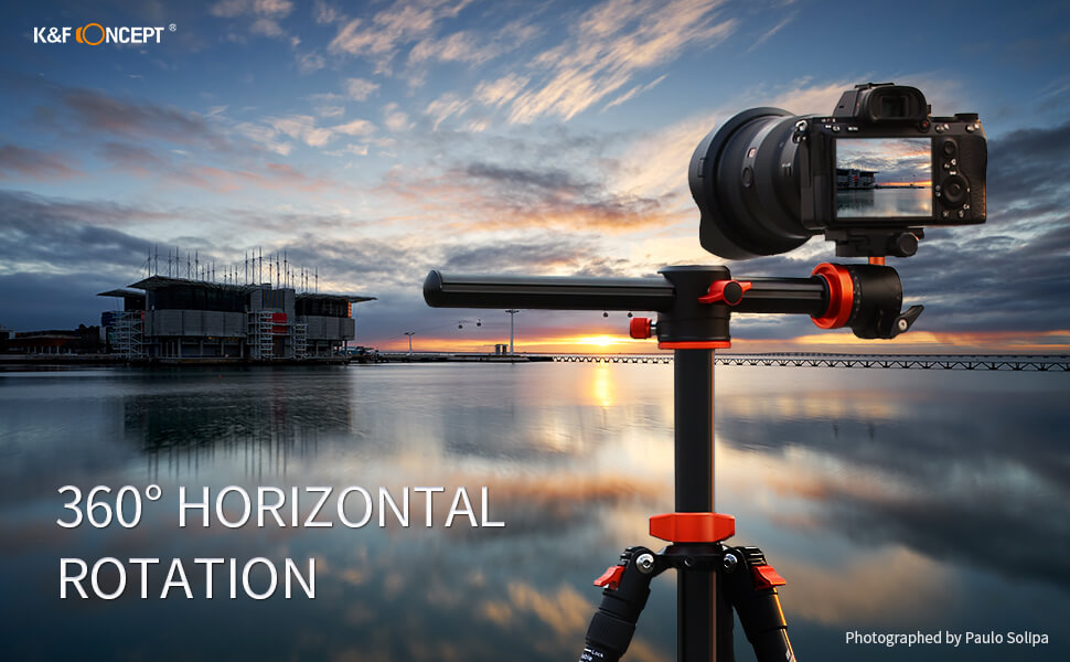  Returex K&F Concept Kamerastativ med kulled & fällbar mittpelare 185cm