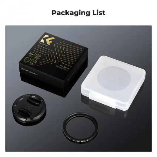  K&F Concept step-up-rengas 42–49 mm ja linssinsuojus Ricoh GR -sarjaan