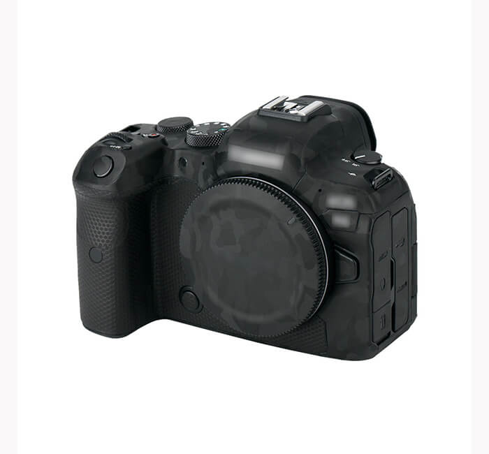  Kiwifotos Skin för Canon EOS R6 - Svart kamoflage