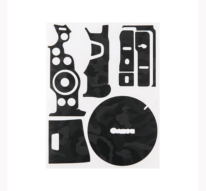  Kiwifotos Skin för Canon EOS R6 - Svart kamoflage