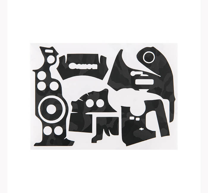  Kiwifotos Skin för Canon EOS R6 - Svart kamoflage