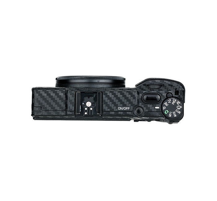  Kiwifotos Skin för Ricoh GR II - Svart kolfiberfilm