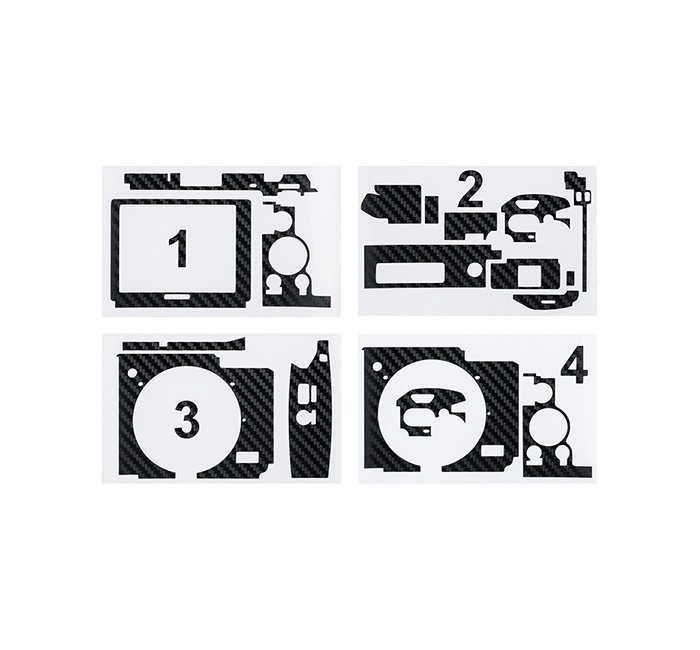  Kiwifotos Skin för Ricoh GR II - Svart kolfiberfilm