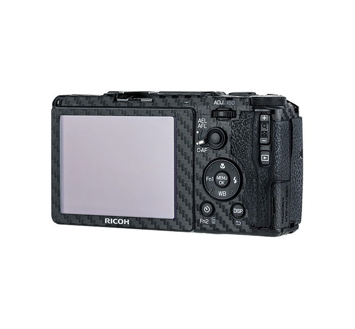  Kiwifotos Skin för Ricoh GR II - Svart kolfiberfilm
