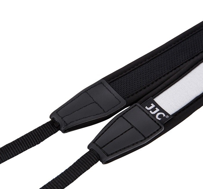  JJC NS-M1 Kamerarem i neopren – bekväm för nacken (grå) med 2 bandöglor