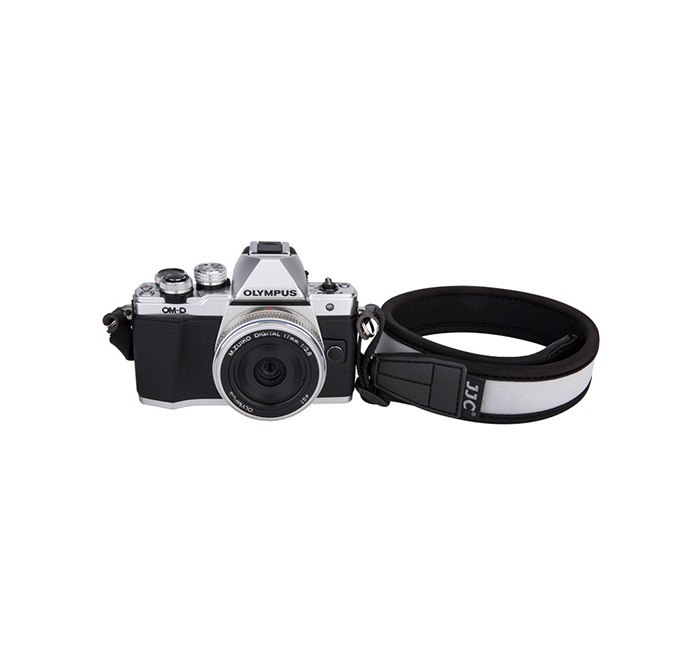  JJC NS-M1 Kamerarem i neopren – bekväm för nacken (grå) med 2 bandöglor