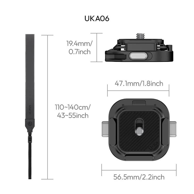  Ulanzi UKA06 Kamerarem med snabbfäste och platta