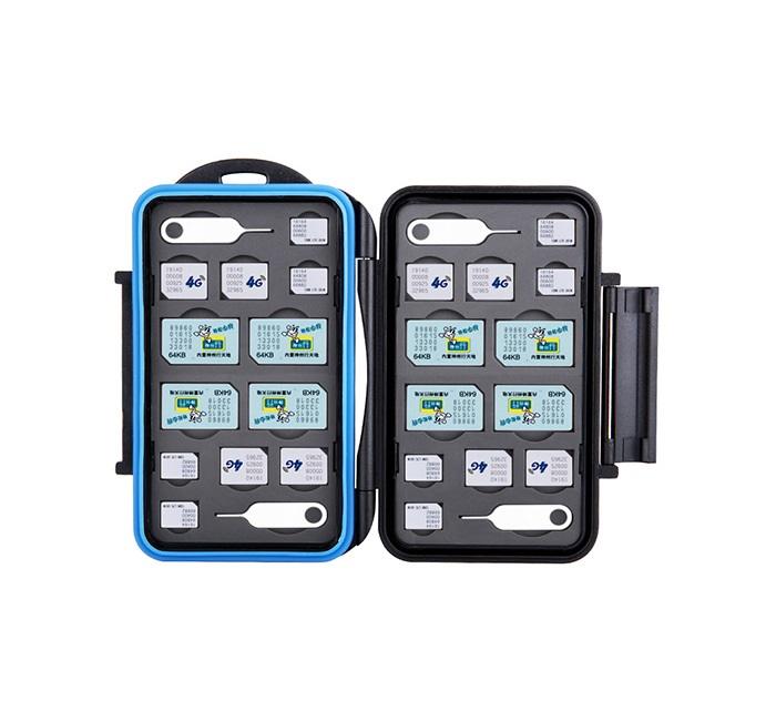  JJC Minneskortsfodral för 8xSIM + 8xMicroSIM-kort + 8xNanoSIM