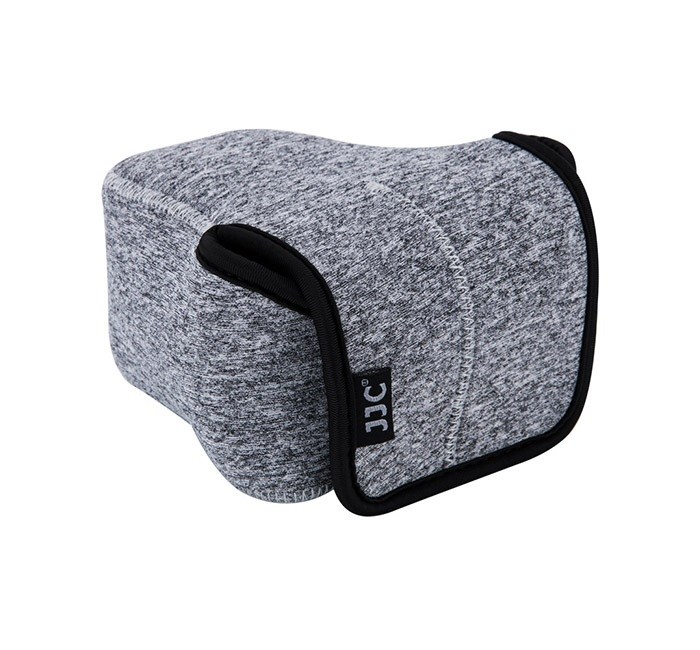  JJC OC-F2 tummanharmaa kameralaukku peilittömälle järjestelmäkameralle