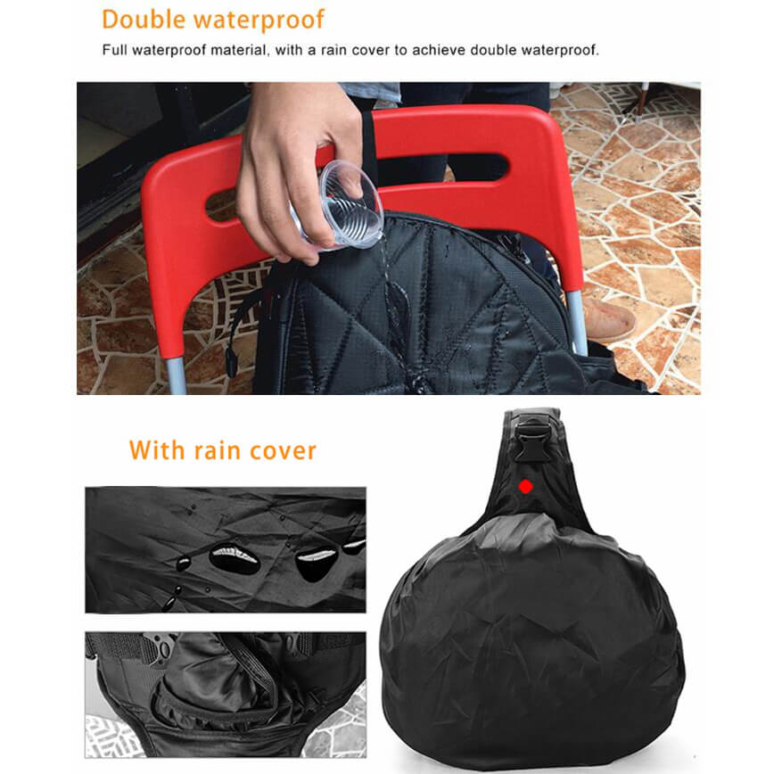  Caden Kameraväska grön med axelrem & regnskydd