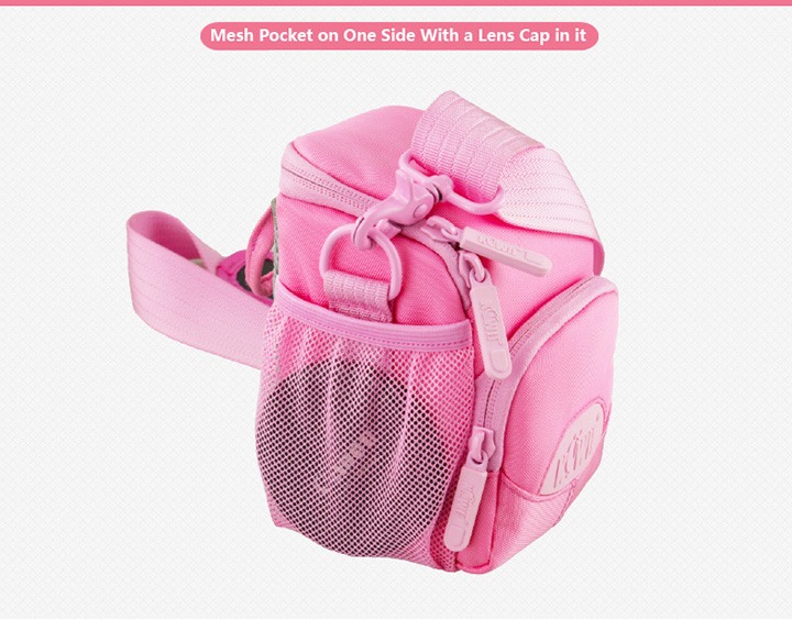 Kiwifotos KCC-001 kameraväska rosa för spegellösa kameror