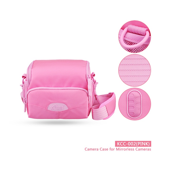 Kiwifotos KCC-002 kameraväska ljusrosa