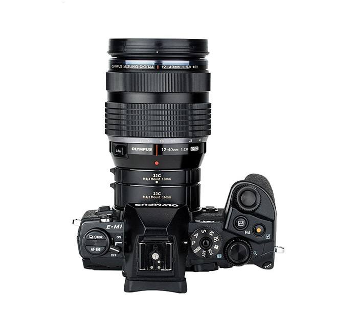  JJC AET-M43S(II) mellanringar 11mm & 16mm – elektronisk för Micro 4/3