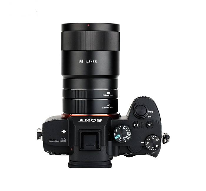  JJC AET-SES(II) mellanringar 10 mm & 16 mm för Sony E – elektronisk överföring