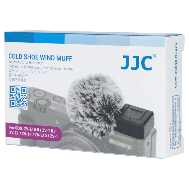  JJC CSW-ZVE10 Vindskydd med blixtsko för Sony ZV-E10-serien