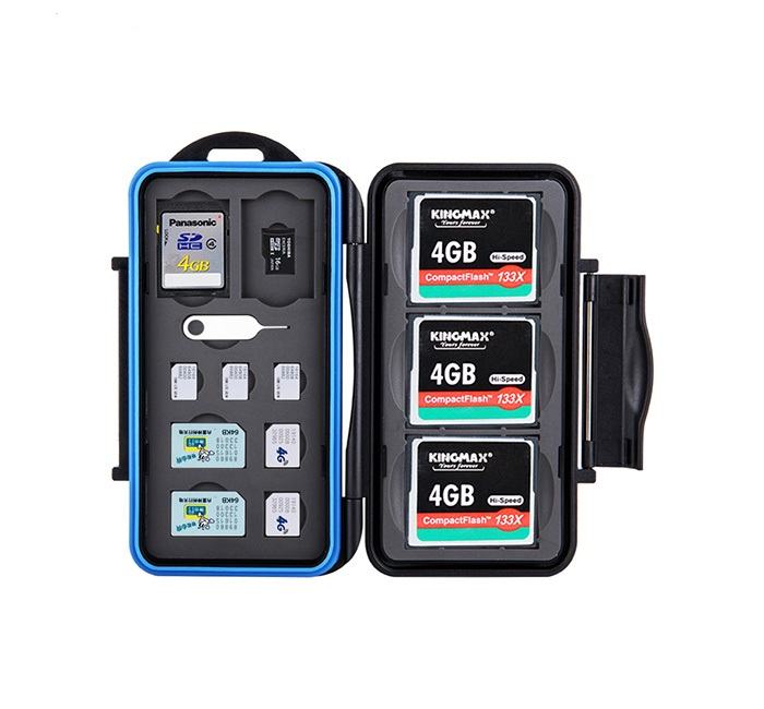  JJC Minneskortsfodral för 2xCF 2xSD 2x MSD 2x SIM 2xMicro SIM 3x Nano SIM