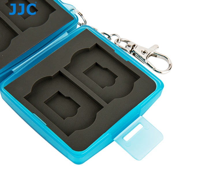  JJC Robust ask för minneskort 4xSD & 4xMSD