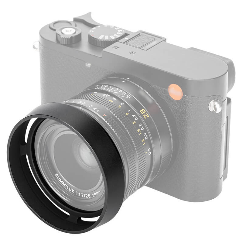  JJC Motljusskydd & objektivlock för Leica Q-Serien Q3 Q2 Q1 Svart