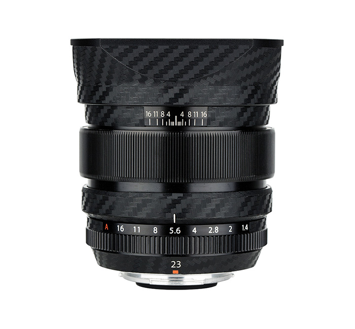  Kiwifotos Skin för Fujifilm XF 23mm f/1.4 R - Svart kolfiberfilm
