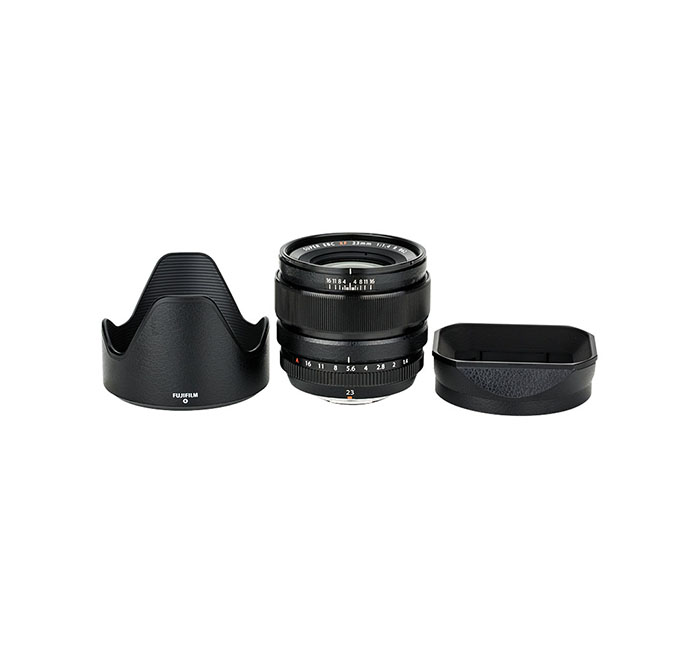  Kiwifotos Skin för Fujifilm XF 23mm f/1.4 R - Svart Lädertextur