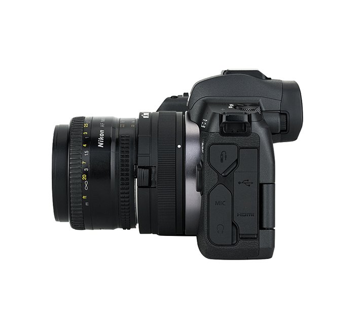  Kiwifotos Objektivadapter till Nikon F för Canon R kamerahus
