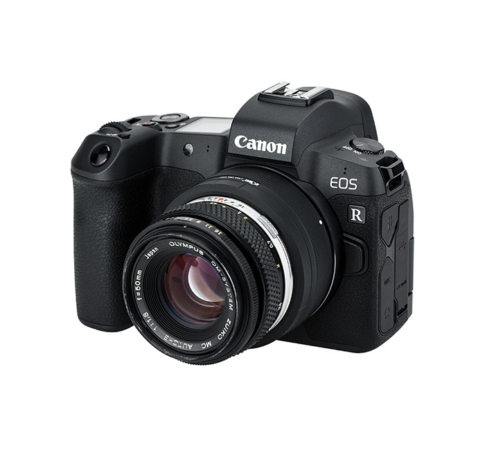  Kiwifotos Objektivadapter till Olympus OM för Canon R kamerahus