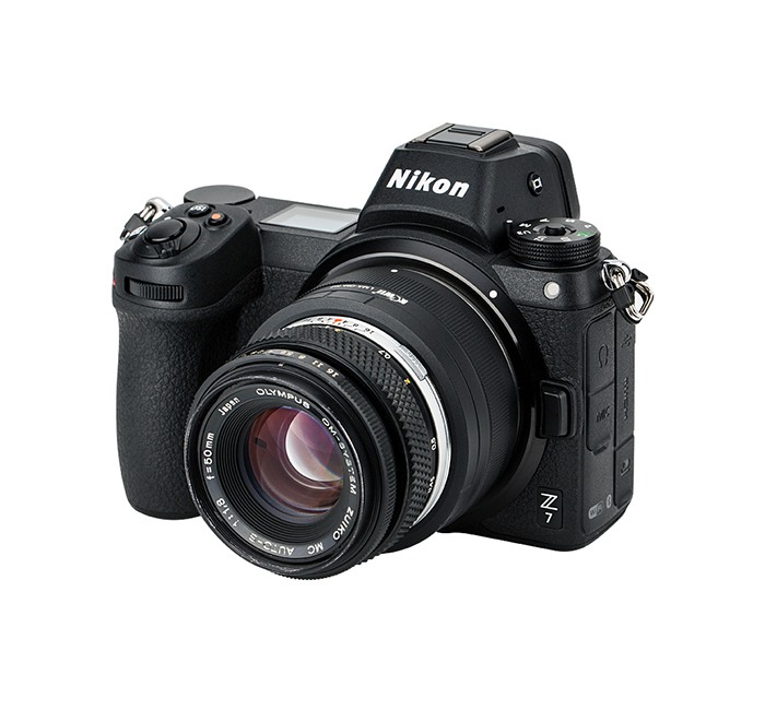  Kiwifotos Objektivadapter till Olympus OM för Nikon Z kamerahus