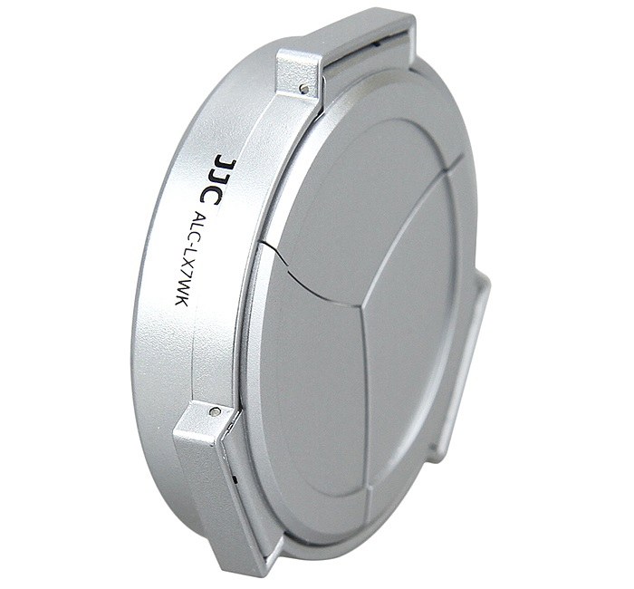  JJC Automatiskt främre objektivlock för Panasonic DMC-LX7 Leica D-Lux6 Silver