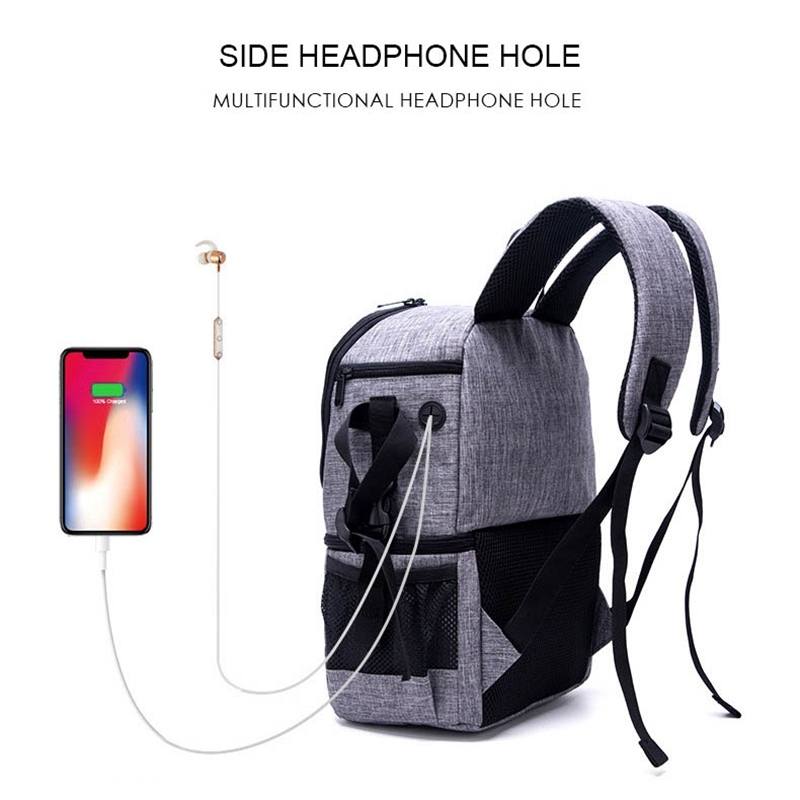  Huwang svart/röd Multifunktionell ryggsäck för kameran