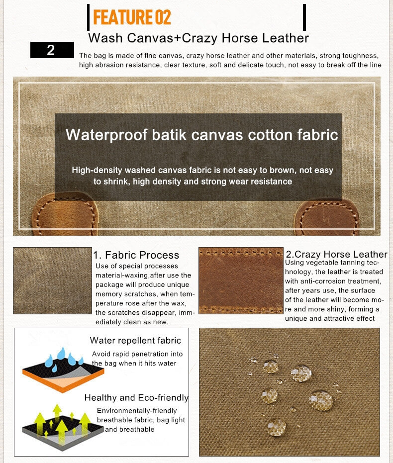  Kameraryggsäck Grå/blå Batik Canvas med breda axelremmar 30x19x42cm