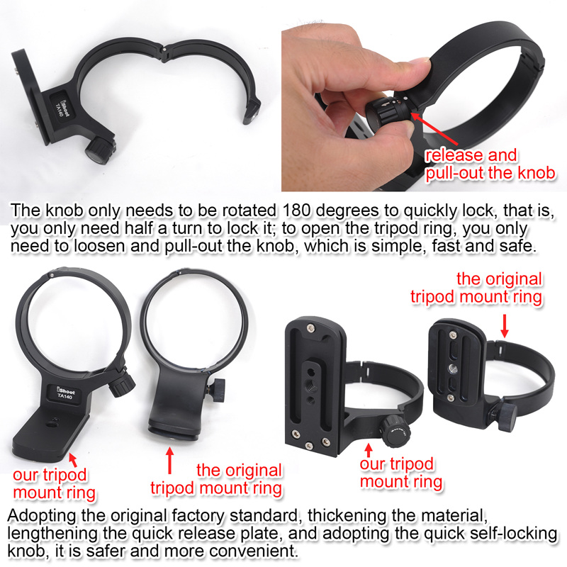  iShoot Stativfäste för Tamron 100-400mm f/4.5-6.3 Di VC USD A035