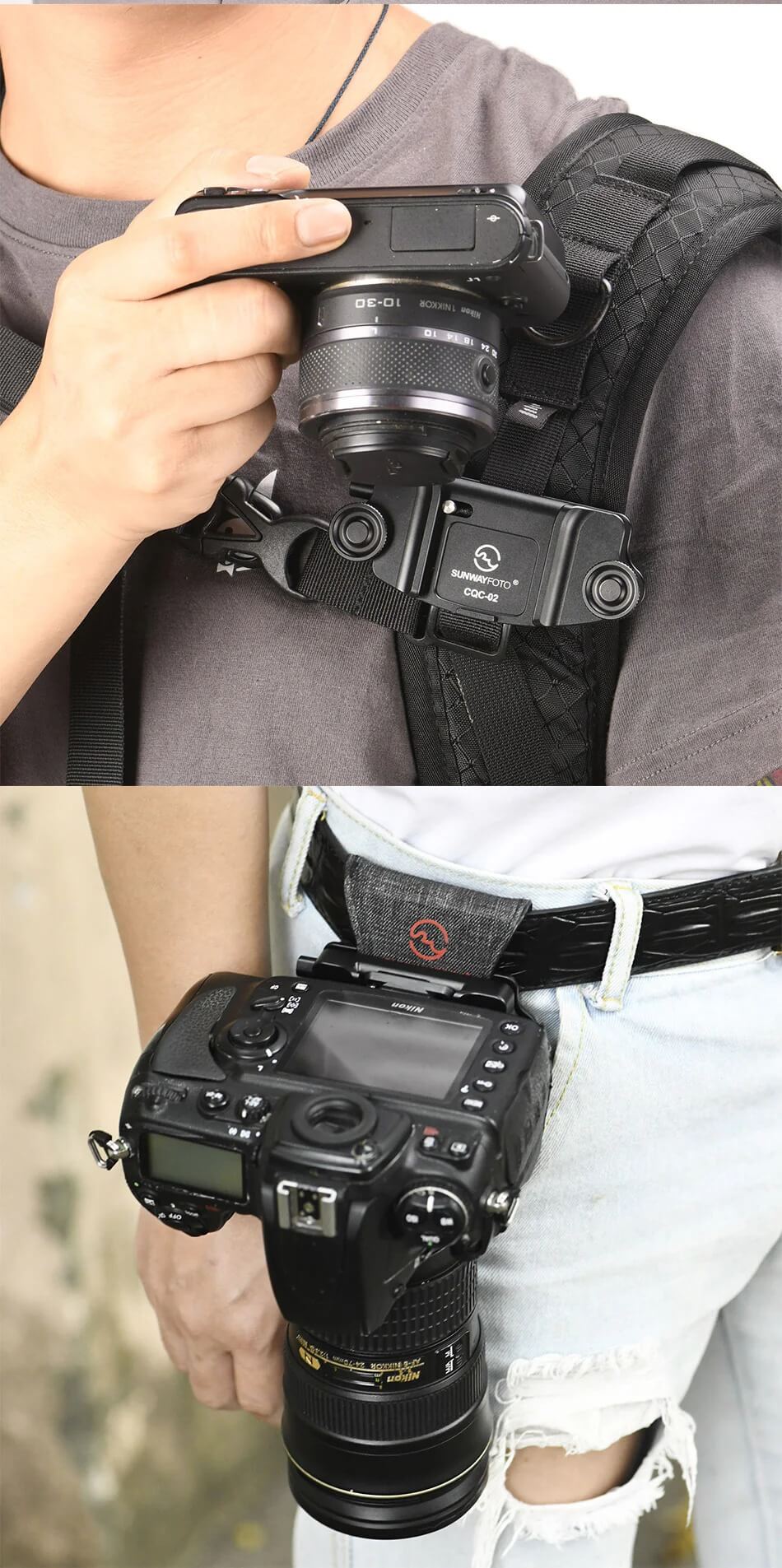  Sunwayfoto CQC-02 Kamerahölster med fäste & Arca platta