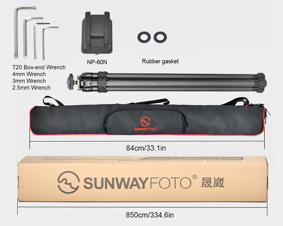  Sunwayfoto HT2820CSPI-S hiilikuitujalusta 124 cm integroidulla kuulapäällä ja Ar Kamda – nopea toimitus ja turvallinen verkkokauppa