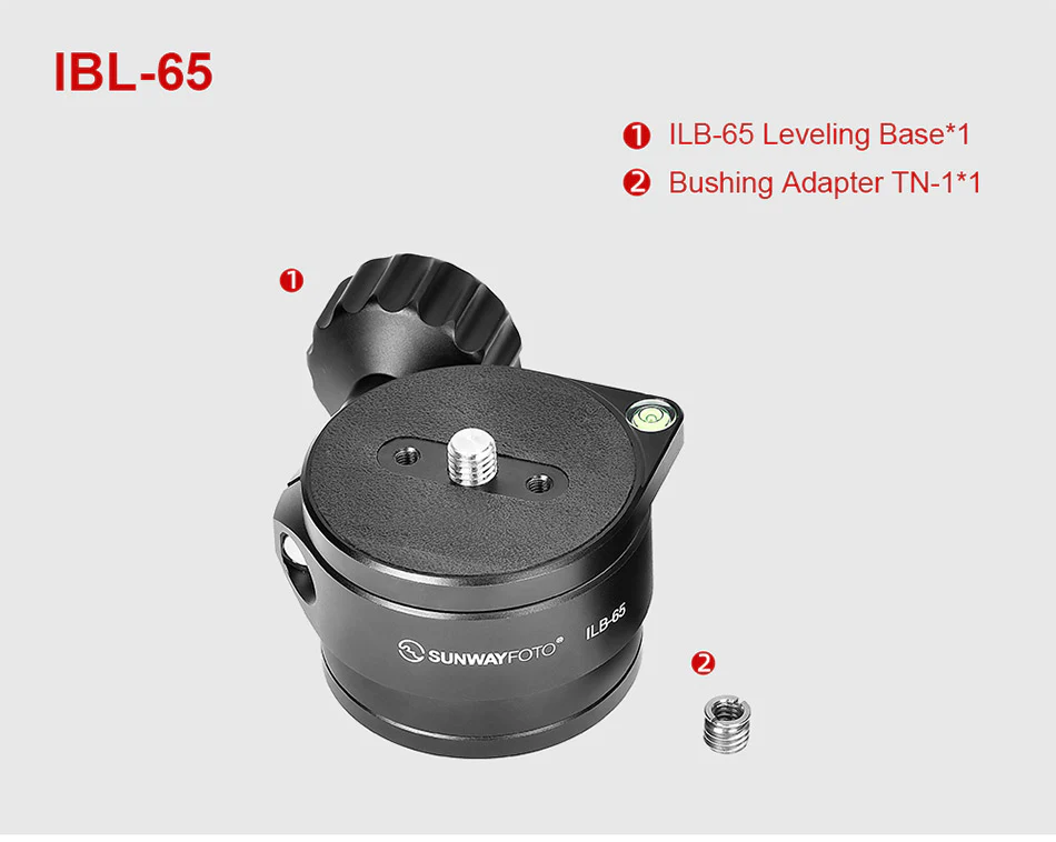  Sunwayfoto ILB-65+SC-64 65 mm tasausalusta Arca-Swiss-pikakiinnityksellä Kamda – nopea toimitus ja turvallinen verkkokauppa