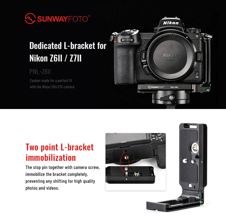  Sunwayfoto L-Bracket för Nikon Z6/Z7/Z6 II/Z7 II