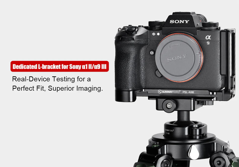  Sunwayfoto L-kiinnike kädensijalla Sony A9 III & A1 II