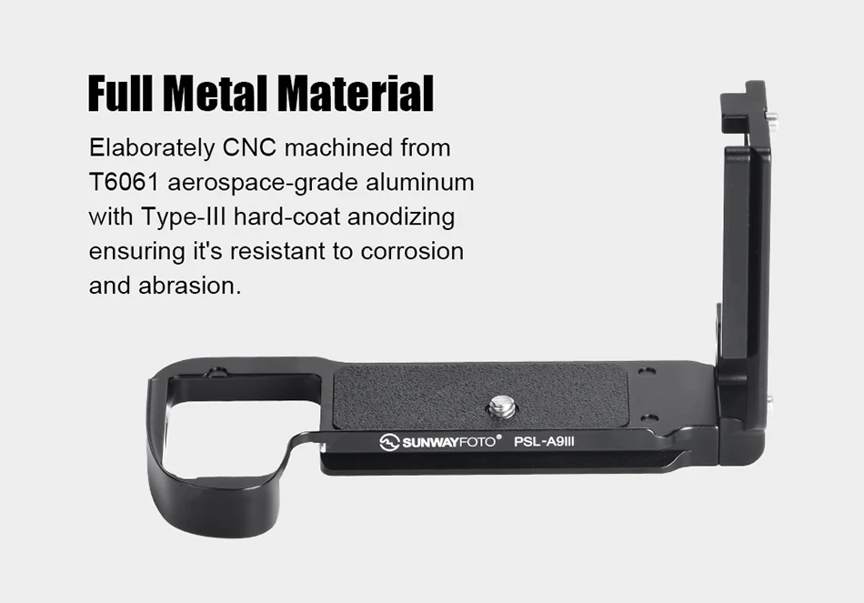  Sunwayfoto L-kiinnike kädensijalla Sony A9 III & A1 II