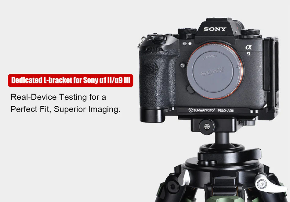  Sunwayfoto L-kiinnike yhdestä kappaleesta Sony A9 III & A1 II – Arca-Swiss