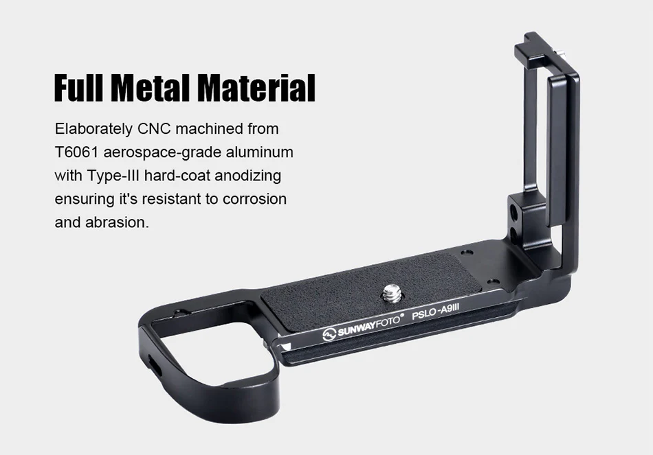 Sunwayfoto L-kiinnike yhdestä kappaleesta Sony A9 III & A1 II – Arca-Swiss