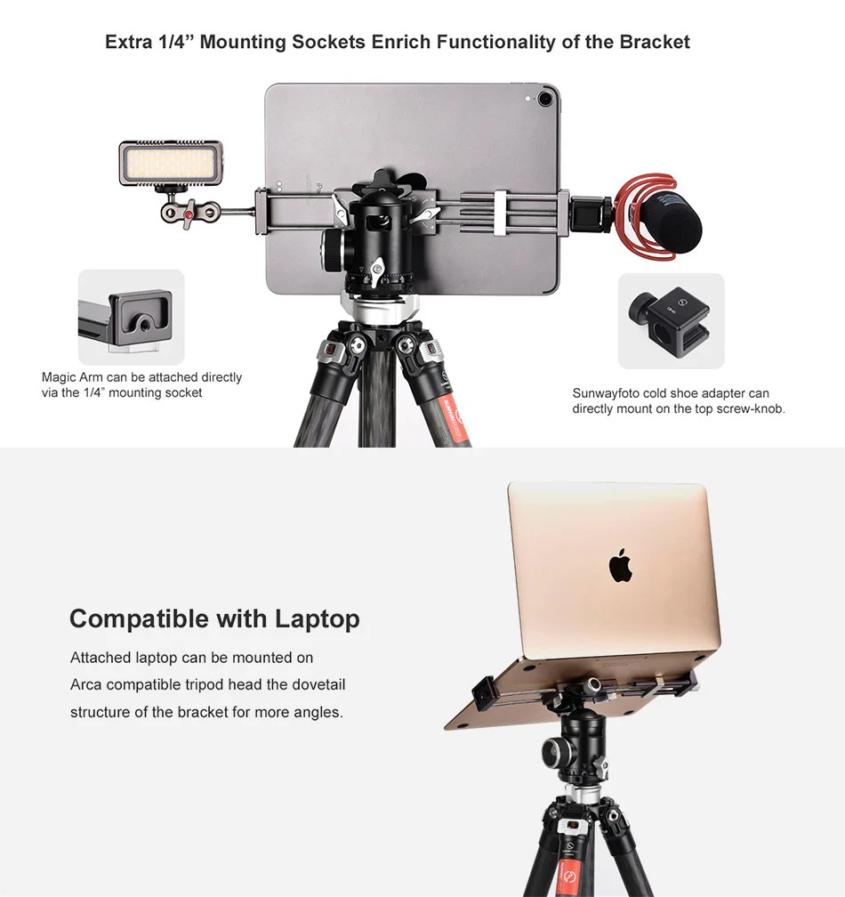  Sunwayfoto PC-03 Hållare för surfplatta och mobiltelefon