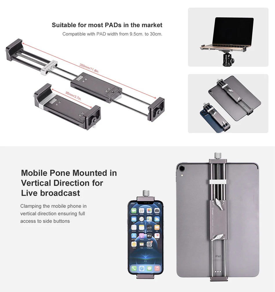  Sunwayfoto PC-03 Hållare för surfplatta och mobiltelefon