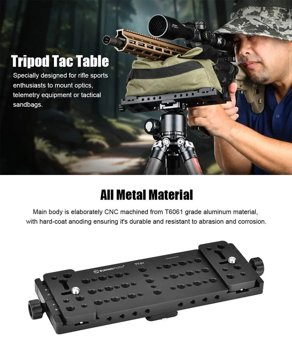  Sunwayfoto TT-01 Monteringsplattform 285×91 mm med Arca-skena