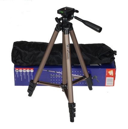  Weifeng WT3130 Trebensstativ 124cm för mindre kamera/mobil