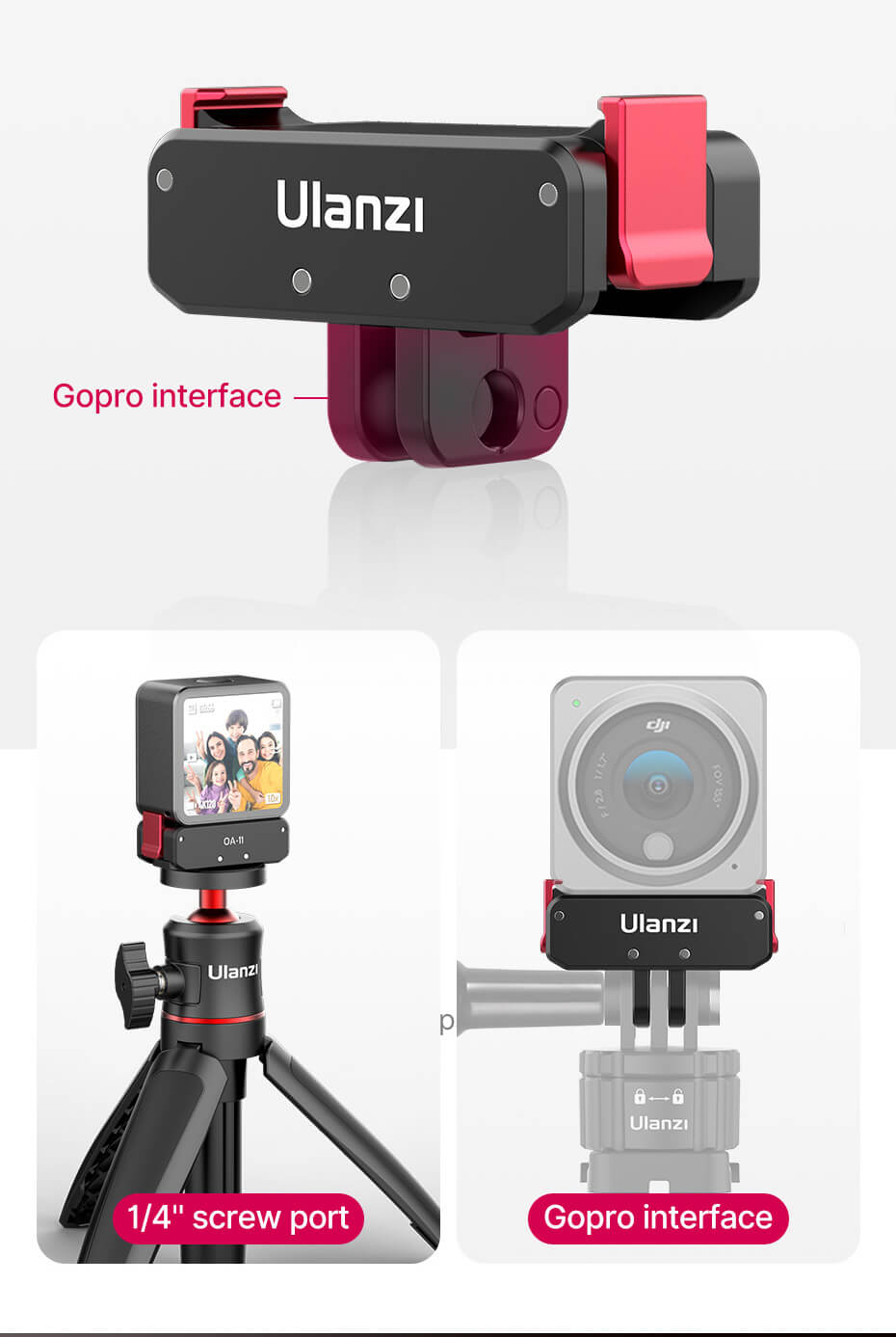  Ulanzi Folding Fingers -sovitin magneettikiinnityksellä DJI Osmo Action 2/3/4 Kamda – nopea toimitus ja turvallinen verkkokauppa