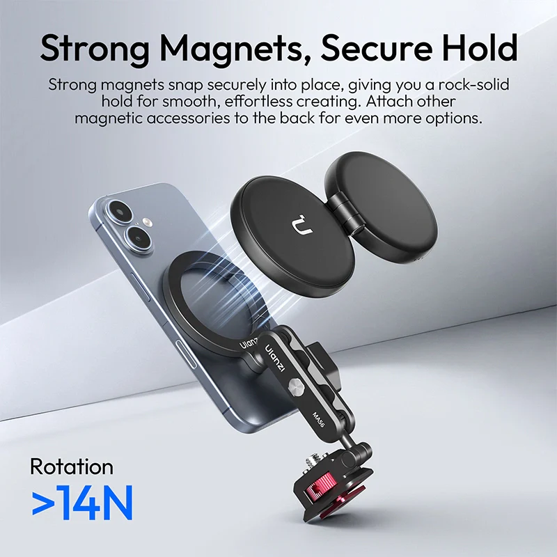  Ulanzi MA56 4-in-1 MagLock – Magneettinen puhelinpidike 360° kierrolla Kamda – nopea toimitus ja turvallinen verkkokauppa