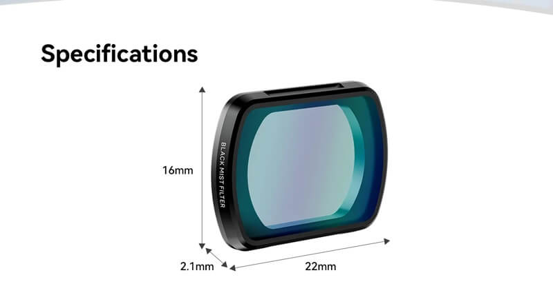  Ulanzi PK-01 Black Mist -suodatin DJI Osmo Pocket 3:lle