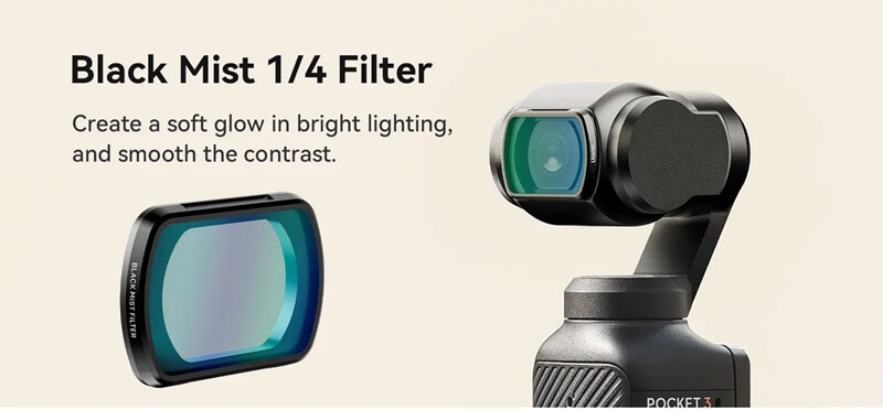  Ulanzi PK-01 Black Mist -suodatin DJI Osmo Pocket 3:lle